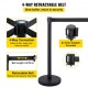 Buy Spacer Posts 4 pieces Height 90 cm Black Safety Barriers Spacer Post with Extendable Tape 4-Way Connection Barrier Posts