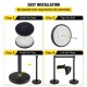 Buy Spacer Posts 4 pieces Height 90 cm Black Safety Barriers Spacer Post with Extendable Tape 4-Way Connection Barrier Posts