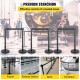 Buy Spacer Posts 6 pieces Height 90 cm Black Safety Barriers Spacer Post with 2 m Black Extendable Tape 4-Way Connection