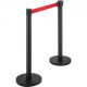 Buy Separator Posts 6 pieces Safety Barriers Height 90 cm Black Separator Post with 2 m Red Extendable Tape 4-Way Connection