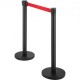 Buy Separator Posts 6 pieces Safety Barriers Height 90 cm Black Separator Post with 2 m Red Extendable Tape 4-Way Connection