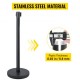 Buy Separator Posts 6 pieces Safety Barriers Height 90 cm Black Separator Post with 2 m Red Extendable Tape 4-Way Connection