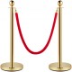 Buy Spacer Posts Extendable Tape 8 pieces Safety Barriers Height 90 cm Gold Spacer Post with 1.5 m Red Velvet Rope