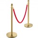 Buy Spacer Posts Extendable Tape 8 pieces Safety Barriers Height 90 cm Gold Spacer Post with 1.5 m Red Velvet Rope