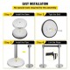 Buy Separator Posts 2 pieces Safety Barriers Height 90 cm Silver Separator Post with 2 m Black Extendable Tape 4-Way Connection