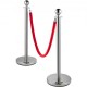 Buy Safety Barriers Height 90 cm Silver Safety Barriers with 1.5 m Velvet Rope Red