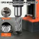 Buy 11 Piece Annular Cutter Hole Saw Drill Bit Set with Accessories Weldon Shank Diameter 11-27 mm Depth 1"/25 mm in HSS High Speed Steel Accessories for Magnetic Drilling in Metals