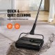 Buy Mechanical Broom Sweeping Distance 200 mm Manual Sweeper for Floors and Carpets with Rotating Brushes Easy to Empty Silent Cleaner for Hard and Laminate Floors without Electricity