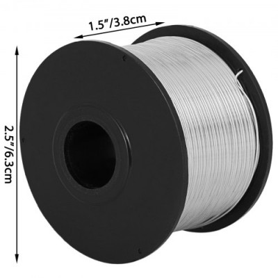 Cable de Acero de 0,8 m, Tendedero de Camping de 10 Bobinas, Alambre de Refuerzo de Acero con Poco Carbono, Tensor de Cuerda de Acero Inoxidable Longitud del Cable 110 m Peso del Embalaje 21 kg