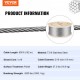 Buy Stainless Steel Cable 152m Stainless Steel Cable 4.8mm Coil Suspension Cable 1x19 Strands Breaking Strength 1905.1kg for Stair Railings Clothesline Hanging Lights