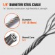 Comprar Cable de Acero Inoxidable 91,5 m Diámetro de 3,18 mm Cable de Suspensión 7x7 hilos Resistencia a la Rotura 626 kg con Cortacables para Barandillas de Escaleras Tendedero Colgar Luces de Hadas