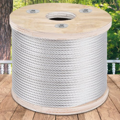 VEVOR Cuerda de Alambre de Acero Inoxidable T304 de 250' Cable Longitud de 76 m