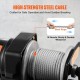 Buy Electric Winch 12V 2000lbs/907kg Steel Cable Winch 1.8m Handheld Remote Control IP55 with Black Remote Control Cable Ideal for Medium Large SUV Trucks Yachts