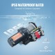 Buy Electric Winch 12V 2000lbs/907kg Steel Cable Winch 1.8m Handheld Remote Control IP55 with Black Remote Control Cable Ideal for Medium Large SUV Trucks Yachts