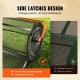 Buy 61cm Wide Compost Spreader Peat Moss Spreader Height Adjustable Handle 62.5-67.5cm Steel Mesh Basket Side Latches for Spreading Manure Lawn Garden, Black