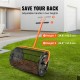 Buy 61cm Wide Compost Spreader Peat Moss Spreader Height Adjustable Handle 62.5-67.5cm Steel Mesh Basket Side Latches for Spreading Manure Lawn Garden, Black