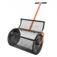 Buy 61cm Wide Compost Spreader Peat Moss Spreader Height Adjustable Handle 62.5-67.5cm Steel Mesh Basket Side Latches for Spreading Manure Lawn Garden, Black