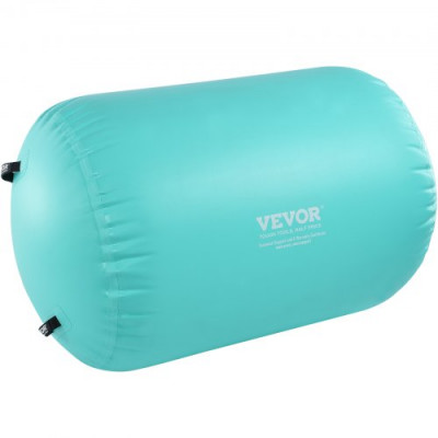 VEVOR Rodillo de Gimnasia Inflable 80 x 80 x 132,5 cm, Colchoneta de Gimnasia con Bomba eléctrica, Entrenador de Curva de Espalda para Uso doméstico/Gimnasio/Yoga/Playa/Parque, Verde