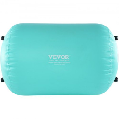 VEVOR Rodillo de Gimnasia Inflable 80 x 80 x 132,5 cm, Colchoneta de Gimnasia con Bomba eléctrica, Entrenador de Curva de Espalda para Uso doméstico/Gimnasio/Yoga/Playa/Parque, Verde