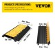 Buy Cable Protector Ramp Cable Raceway 3 Channels Load Capacity 22,046-44,092 Pounds Floor Cable Grommet Speed Reducer for