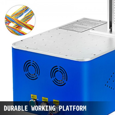 Máquina de Grabado Láser de Fibra 30W Grabador Láser de Metal 8000mm/s Marcador Láser de Fibra Compatible con Windows XP, 7, 8 en una Variedad de Metales de Alta Dureza y Materiales no Metálicos