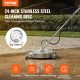 Buy Surface Cleaner for High Pressure Washer 609.6mm Stainless Steel Floor Cleaner Attachment with Rotating Handle 276 Bar 0.95cm Connector 0.635cm Adapter for Patio