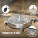 Buy Surface Cleaner for High Pressure Washer 457.2 mm Floor Cleaner with Wheels Stainless Steel 276 bar Quick Connector 0.635 cm 2 Extensions Cleaner for Driveway Patio