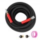 Buy Flexible Pressure Washer Hose 30.5m Pressure Washer Replacement Hose 9.9mm Connector, 3/8"-φ14.8 Male, 3/8"-φ15 Female, 124.5mm Bend Radius 4800 PSI for Extension