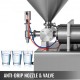 Buy Pneumatic Piston Filling Machine 1000-5000ml Pneumatic Piston Filler 220V/50Hz Single Head Paste Filling Machine with 40L Hopper Volume, for Water/Wine/Milk