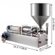 Buy Pneumatic Piston Filling Machine 1000-5000ml Pneumatic Piston Filler 220V/50Hz Single Head Paste Filling Machine with 40L Hopper Volume, for Water/Wine/Milk