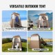 Buy Shower Tent, 210.8 x 106.7 x 210.8 cm, Portable Outdoor Shower Room with Removable Top, Pockets, Hanging Rope, Clothesline, Changing Room for Toilet