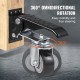 Buy Set of 4 Workbench Casters Industrial Swivel Casters 63.5mm 74.8kg Load Capacity 360° Adjustable Side Retractable Wheels with Foot Brake for Table Equipment