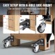 Buy Set of 4 Workbench Casters Industrial Swivel Casters 63.5mm 74.8kg Load Capacity 360° Adjustable Side Retractable Wheels with Foot Brake for Table Equipment