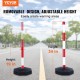 Buy Traffic Cone 4 Pieces Boundary Post with Fillable Base Adjustable Height Traffic Cone Long Chain 2.4m for Traffic Control Construction Site Parking Lot, Red and White