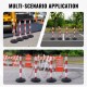 Buy Traffic Cone 4 Pieces Boundary Post with Fillable Base Adjustable Height Traffic Cone Long Chain 2.4m for Traffic Control Construction Site Parking Lot, Red and White