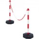 Buy Traffic Cone 2 Pieces Boundary Post with Fillable Base Adjustable Height Traffic Cone Long Chain 2.4m for Traffic Control Construction Site Parking Lot, Red and White