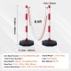 Buy Traffic Cone 6 Pieces Boundary Post with Fillable Base Adjustable Height Traffic Cone 2m Long Chain for Traffic Control Construction Site Parking Lot, Red and White