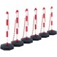 Buy Traffic Cone 6 Pieces Boundary Post with Fillable Base Adjustable Height Traffic Cone 2m Long Chain for Traffic Control Construction Site Parking Lot, Red and White