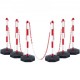 Buy Traffic Cone 6 Pieces Boundary Post with Fillable Base Adjustable Height Traffic Cone 2m Long Chain for Traffic Control Construction Site Parking Lot, Red and White