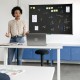 Buy Magnetic Whiteboard 122x183 cm Dry Erase Black Board with Aluminum Frame Easy Wall Mount with 3 Markers 1 Eraser 6 Magnets for Presentations Work Office Home School