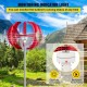 Kaufen Sie Windturbine, Windturbine, vertikale Windturbine, 100 W, 12 V, Windturbinengenerator, 5 Flügel, 1100 U/min, vertikaler Windgenerator