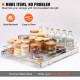 Buy Under Sink Pull Out Organizer 508x533x63.5mm 1 Tier Chrome Steel Sliding Basket Sliding Drawer 13kg Load Smooth Glide for Bathroom Kitchen Organization