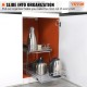 Buy 2 Tier Under Sink Pull Out Organizer 322x533mm & 300x516mm Chrome Steel Sliding Shelf 30kg Load Smooth Gliding for Bathroom Kitchen Organization