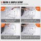 Buy 2 Tier Under Sink Pull Out Organizer 322x533mm & 300x516mm Chrome Steel Sliding Shelf 30kg Load Smooth Gliding for Bathroom Kitchen Organization