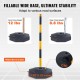 Buy Traffic Post 2 Pieces Boundary Post with Fillable Base Adjustable Height Traffic Cone Long Chain 2.4m for Traffic Control Construction Site Parking Lot Yellow and Black