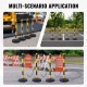 Buy Traffic Post 4 Pieces Boundary Post with Fillable Base Adjustable Height Traffic Cone Long Chain 2.4m for Traffic Control Construction Site Parking Lot, Yellow and Black