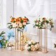 Buy Wedding Flower Stands 4 Pieces 80cm Tall Wedding Flower Rack Geometric Vase Laminated Floral Display Stand for Event Reception, Party Decoration, Weddings