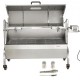 Buy Charcoal BBQ Grill with Electric Rotisserie 60kg Load Outdoor Automatic Rotisserie Kit 50W Rotating Spit 4 RPM Electric Rotisserie Kit 103.5x37.5cm Adjustable Height for Lamb Chicken