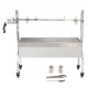 Barbacoa de Carbón con Asador Eléctrico Carga de 41 kg Kit de Asador Automático al Aire Libre 50 W Asador Giratorio 4 RPM Kit de Asador Eléctrico 103,5x37,5 cm Alto Ajustable para Cordero Cerdo