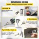 Buy Plastic Hot Air Welding Kit 1600W 50Hz Vinyl Welding Heat Gun 6 Pieces 40-600 °C PVC Hot Air Gun 3m Cable with 4 Replaced Nozzles for Floors